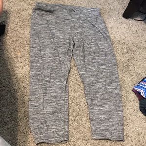 Grey silver legging capris